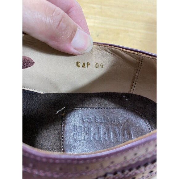 DAPPER SHOES CO. Genuine Leather Handcrafted Classic Burgundy Loafer Sz 9 - Picture 11 of 11